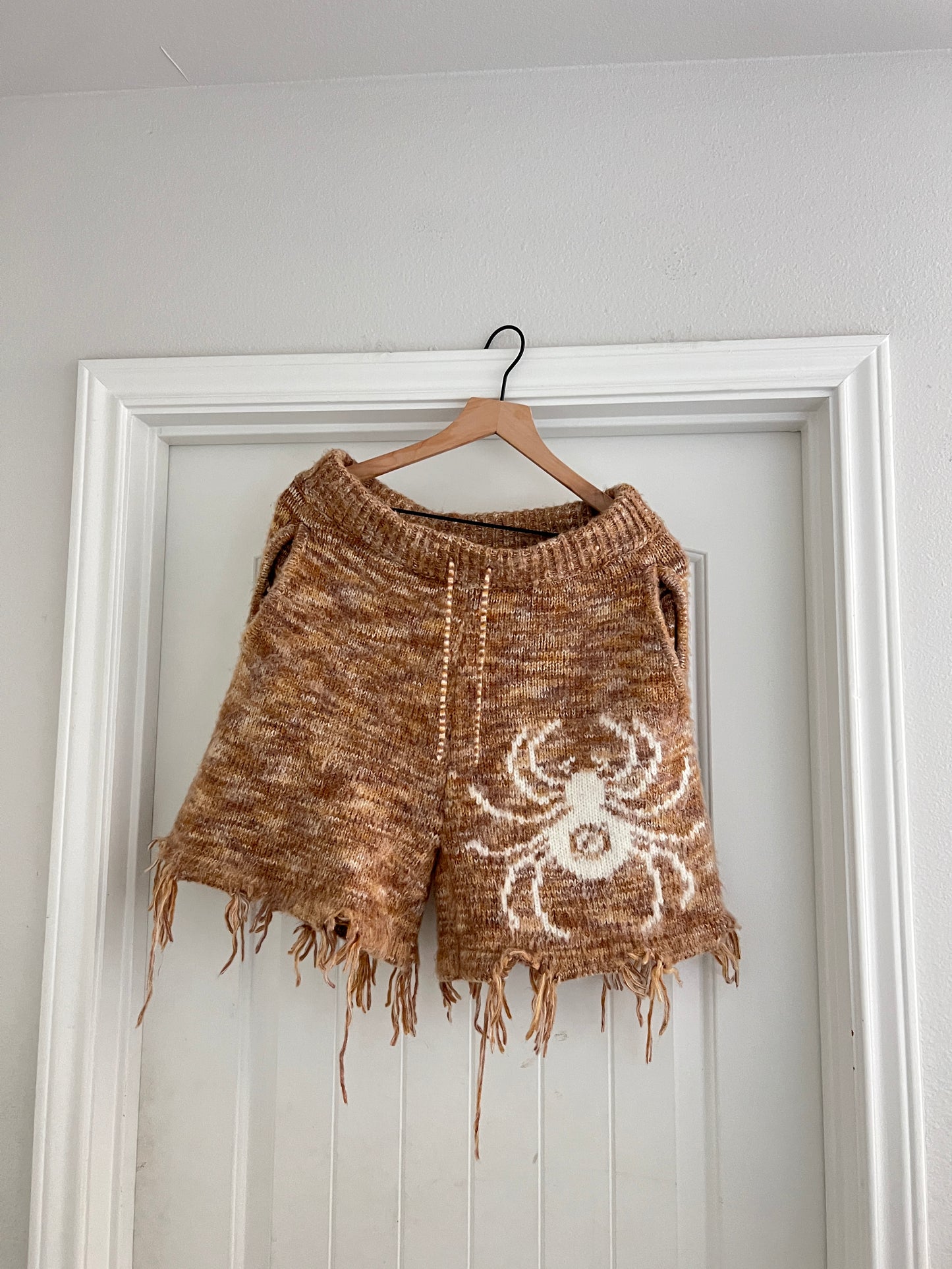 Brown mohair shorts
