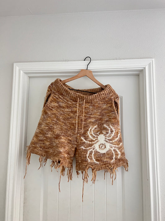 Brown mohair shorts